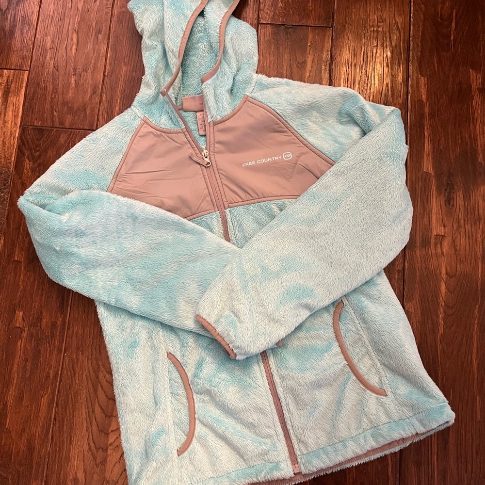 Free Country super soft fleece zip hoodie